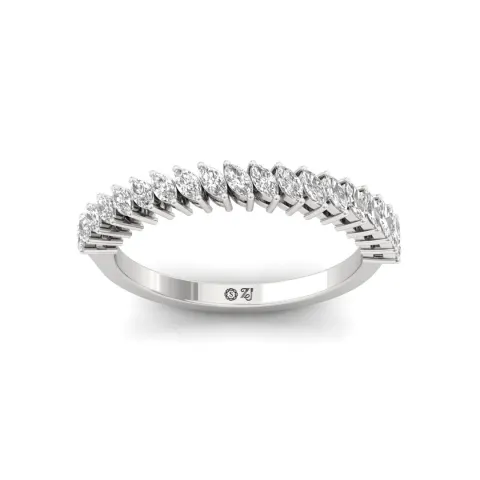 Marquise Cut Half Eternity Band