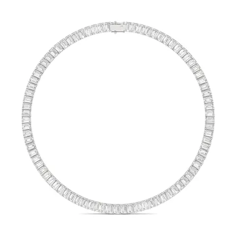 Emerald Cut Diamond Tennis Necklace