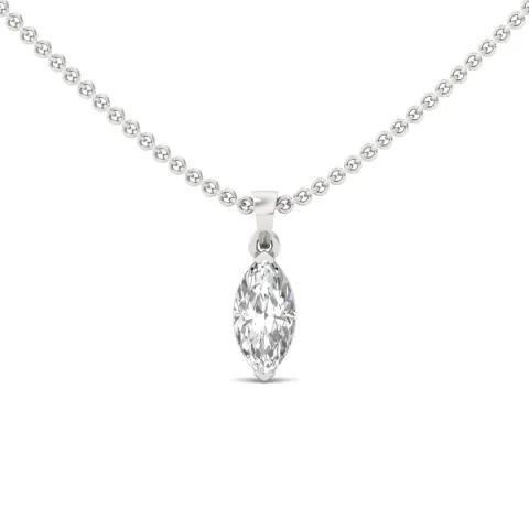 Marquise Cut Diamond Solitaire Pendant (Without Chain)
