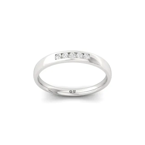 Round Cut Diamond Band Ring