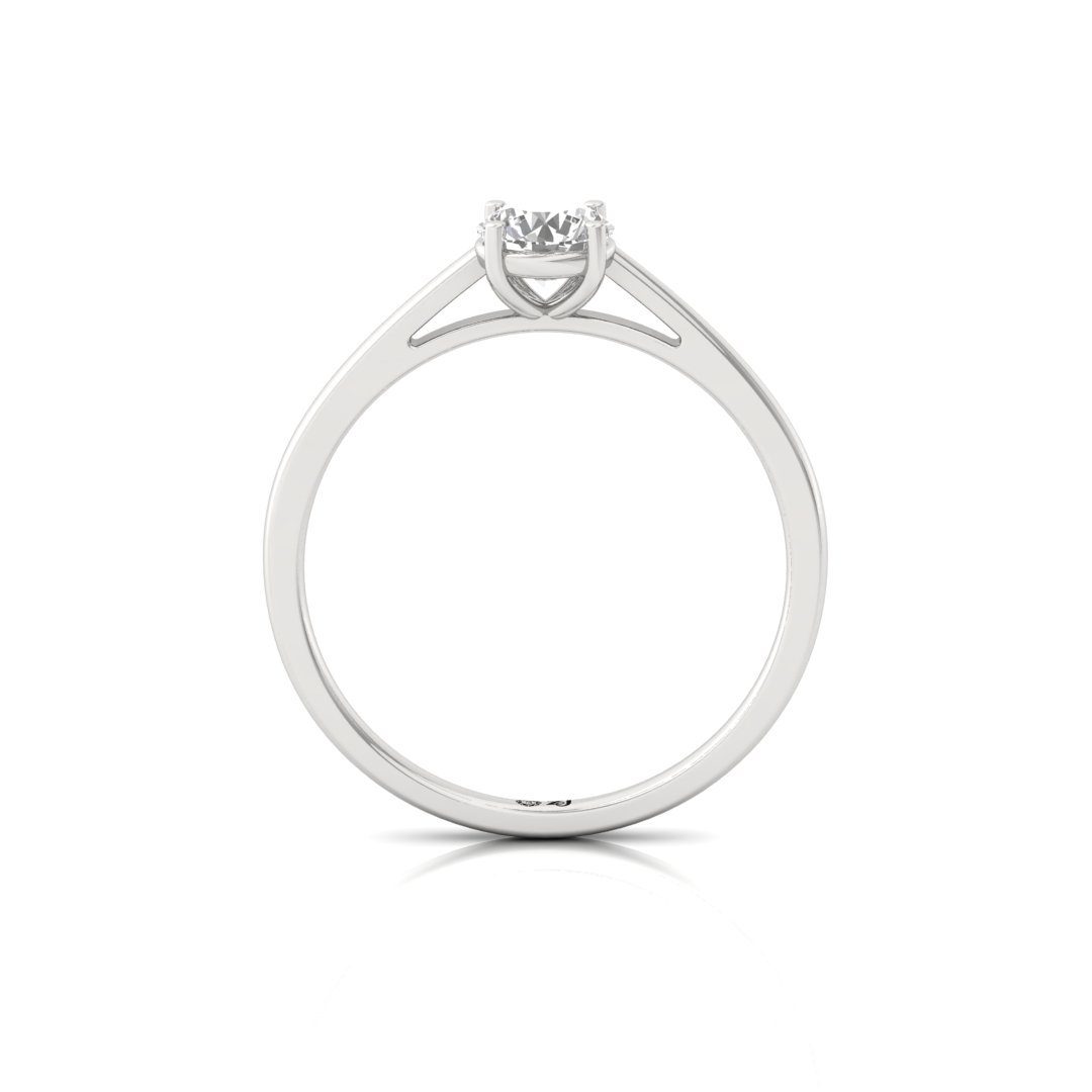 Round Cut Solitaire Diamond Engagement Ring of Forever Sparkle | Lab Grown CVD Promise Ring | 925 Silver | 10K | 14K | 18K - View 3