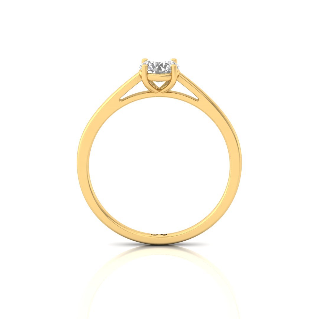 Round Cut Solitaire Diamond Engagement Ring of Forever Sparkle | Lab Grown CVD Promise Ring | 925 Silver | 10K | 14K | 18K - View 3