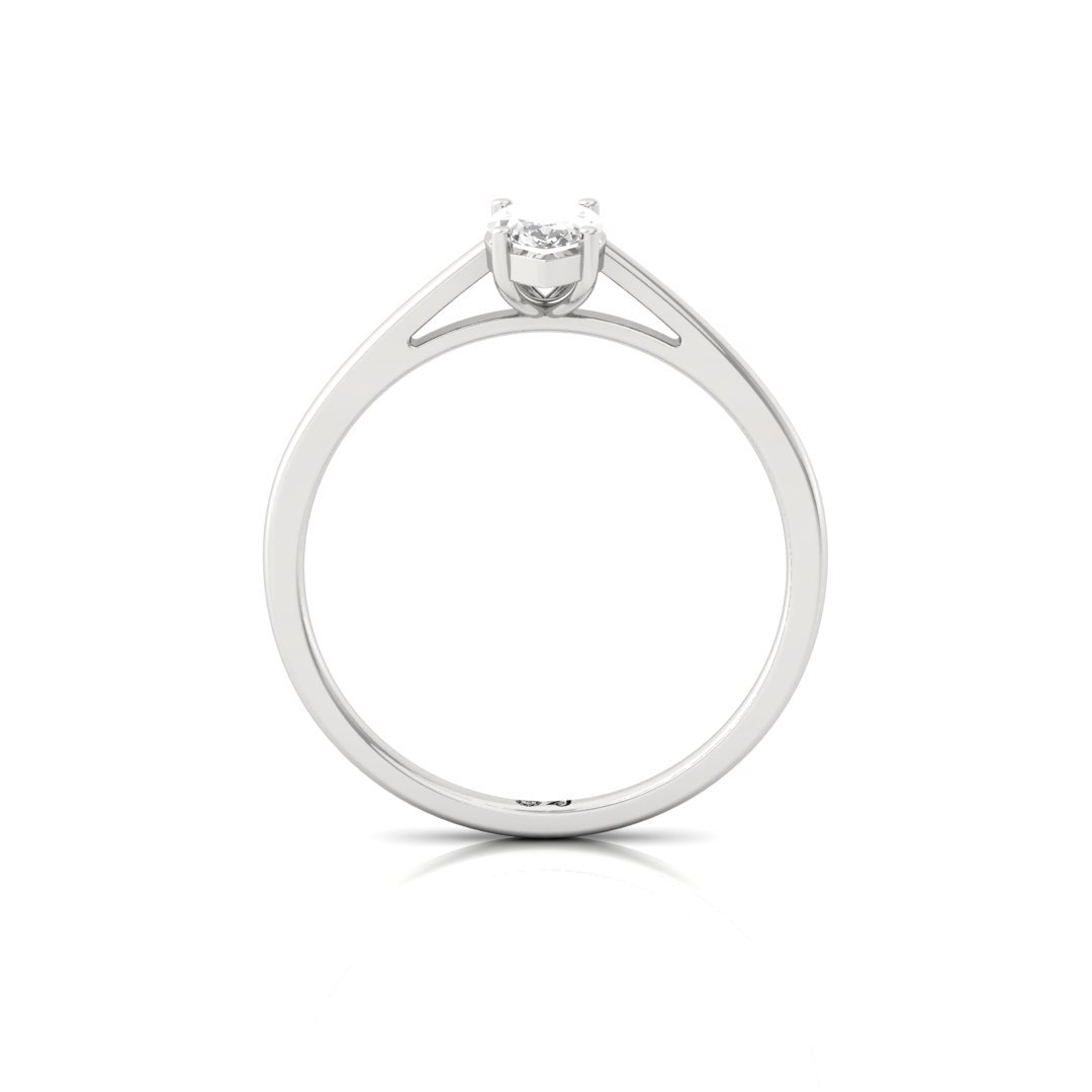 Marquise Cut Solitaire Diamond Ring of Timeless Grace | Lab Grown CVD Engagement Ring | 925 Silver | 10K | 14K | 18K - View 3