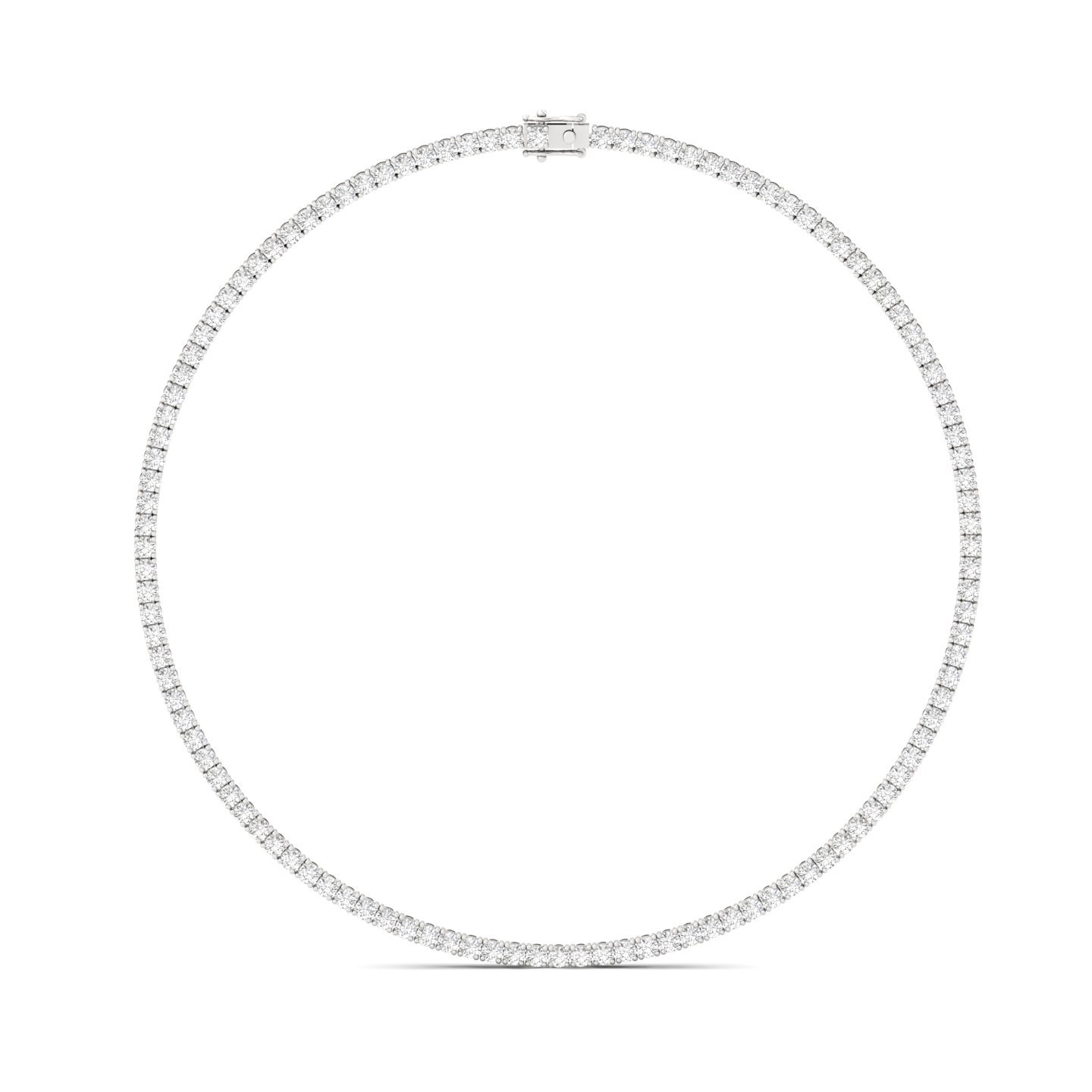 Round Tennis Diamond Necklace | Endless Brilliance Lab Grown Diamond Jewellery | Symbol of Grace & Luxury - Main View