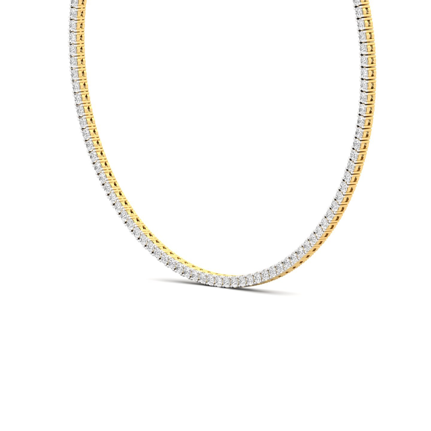 Round Tennis Diamond Necklace | Endless Brilliance Lab Grown Diamond Jewellery | Symbol of Grace & Luxury - View 2