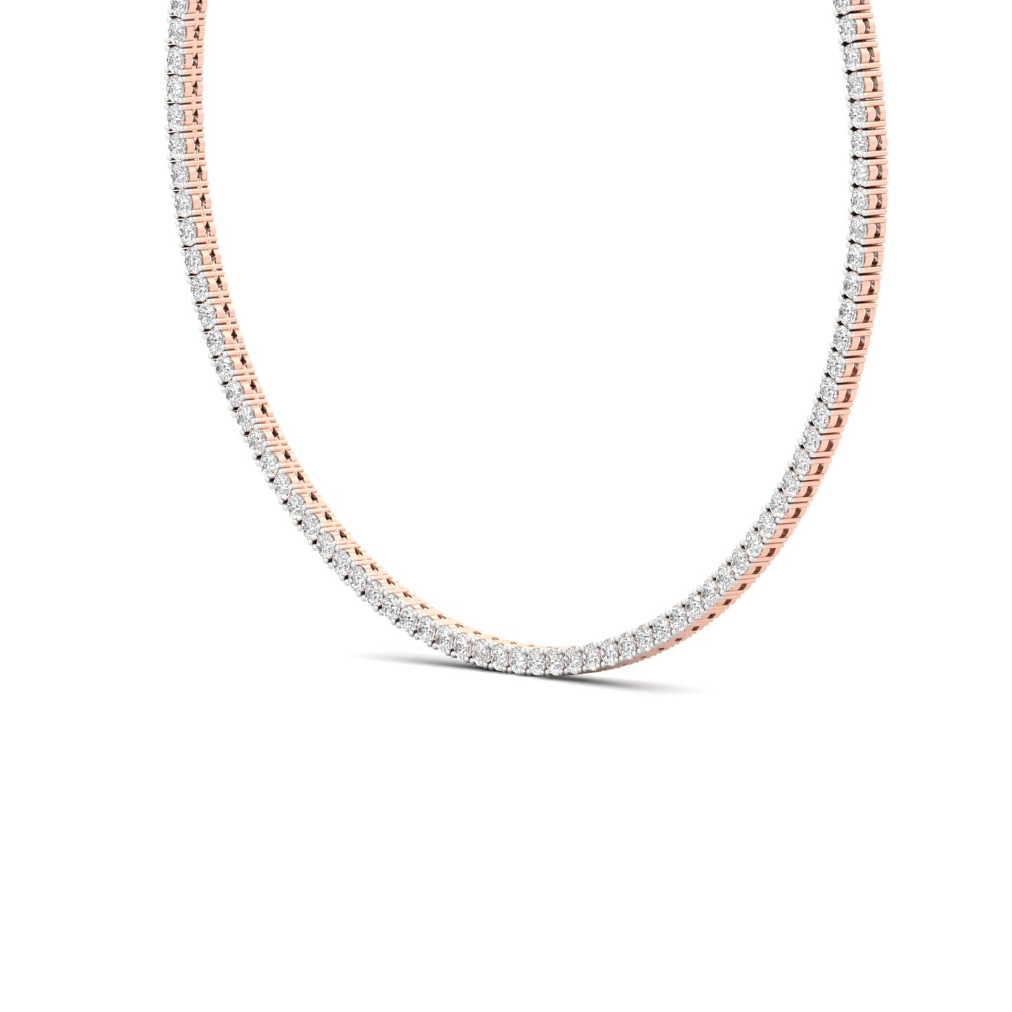 Round Tennis Diamond Necklace | Endless Brilliance Lab Grown Diamond Jewellery | Symbol of Grace & Luxury - View 2