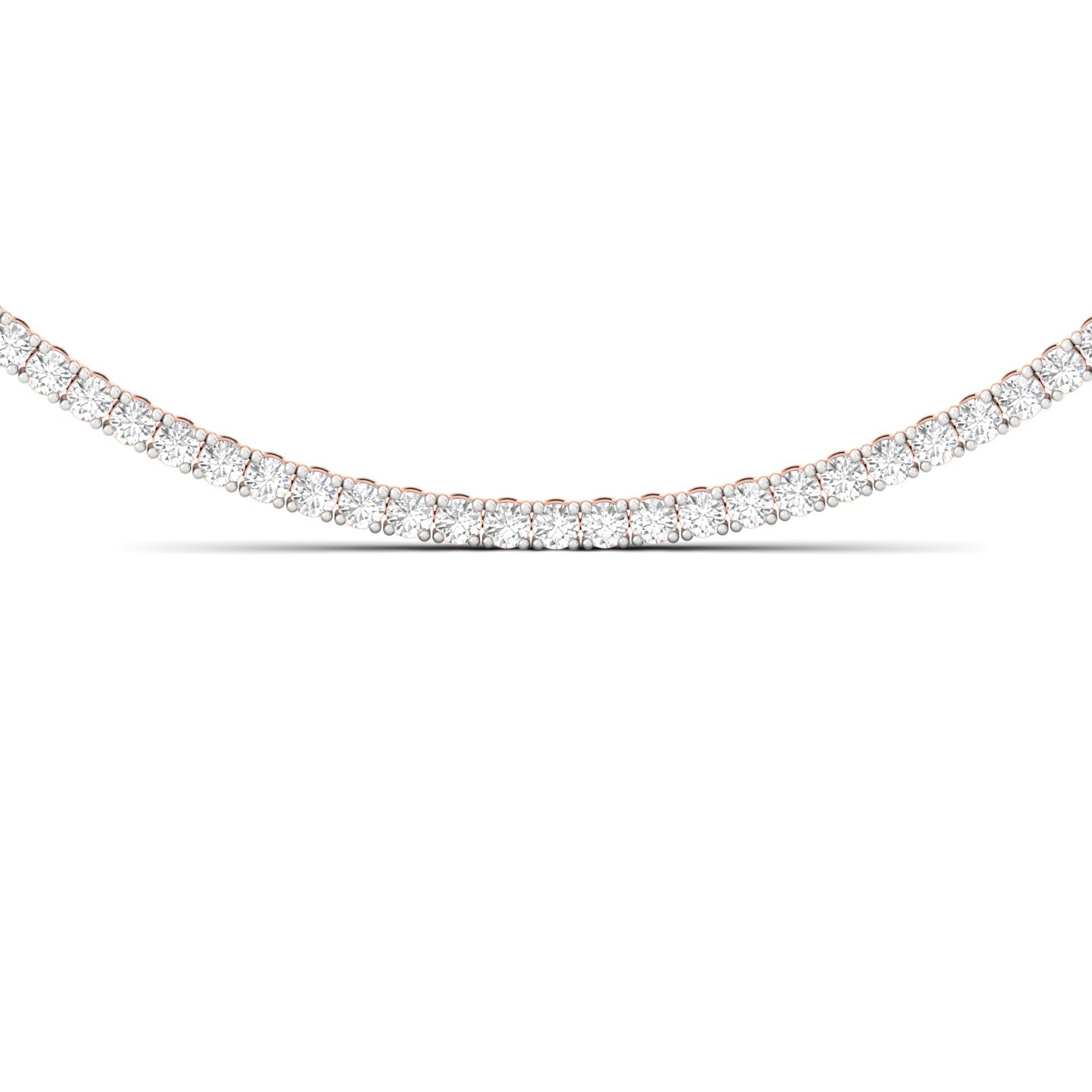 Round Tennis Diamond Necklace | Endless Brilliance Lab Grown Diamond Jewellery | Symbol of Grace & Luxury - View 3