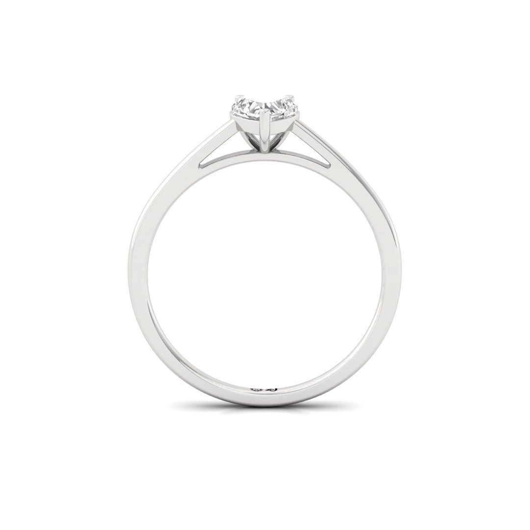 Heart Cut Solitaire Diamond Ring of Eternal Love | Lab Grown CVD Promise Ring | 925 Silver | 10K | 14K | 18K - View 3