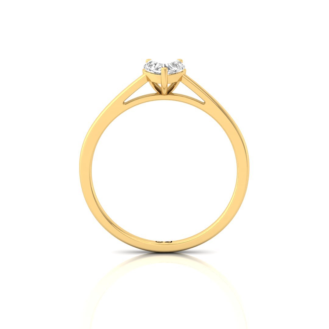Heart Cut Solitaire Diamond Ring of Eternal Love | Lab Grown CVD Promise Ring | 925 Silver | 10K | 14K | 18K - View 3
