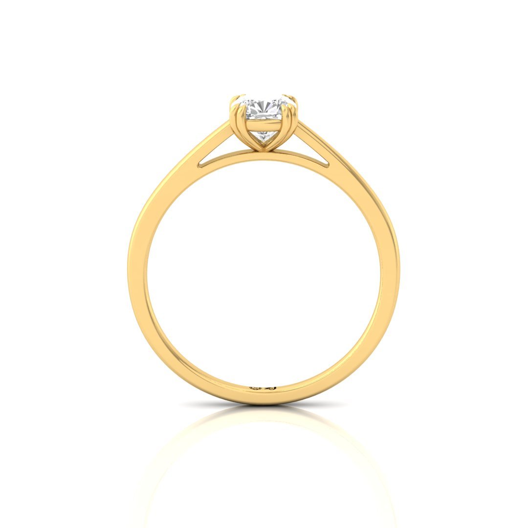 Cushion Cut Solitaire Diamond Engagement Ring of Timeless Elegance | Lab Grown CVD Promise Ring | 925 Silver | 10K | 14K | 18K - View 3