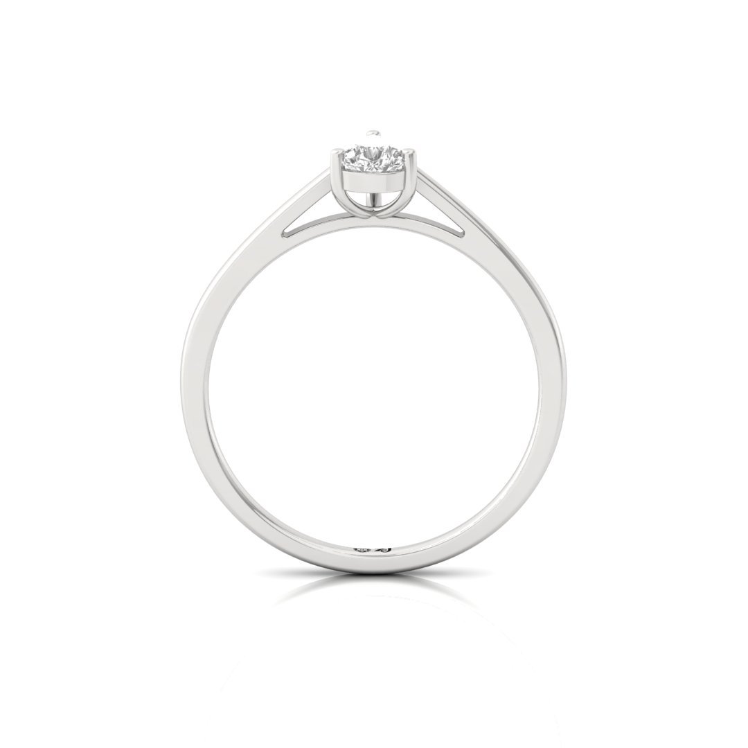 Pear Cut Diamond Engagement Ring | Teardrop Solitaire Ring of Eternal Love | Lab Grown CVD Diamond | 925 Silver | 10K | 14K | 18K - View 3
