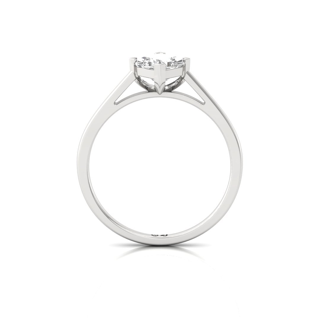Princess Cut Diamond Engagement Ring | Modern Love Solitaire Ring | Lab Grown CVD Diamond | 925 Silver | 10K | 14K | 18K - View 3