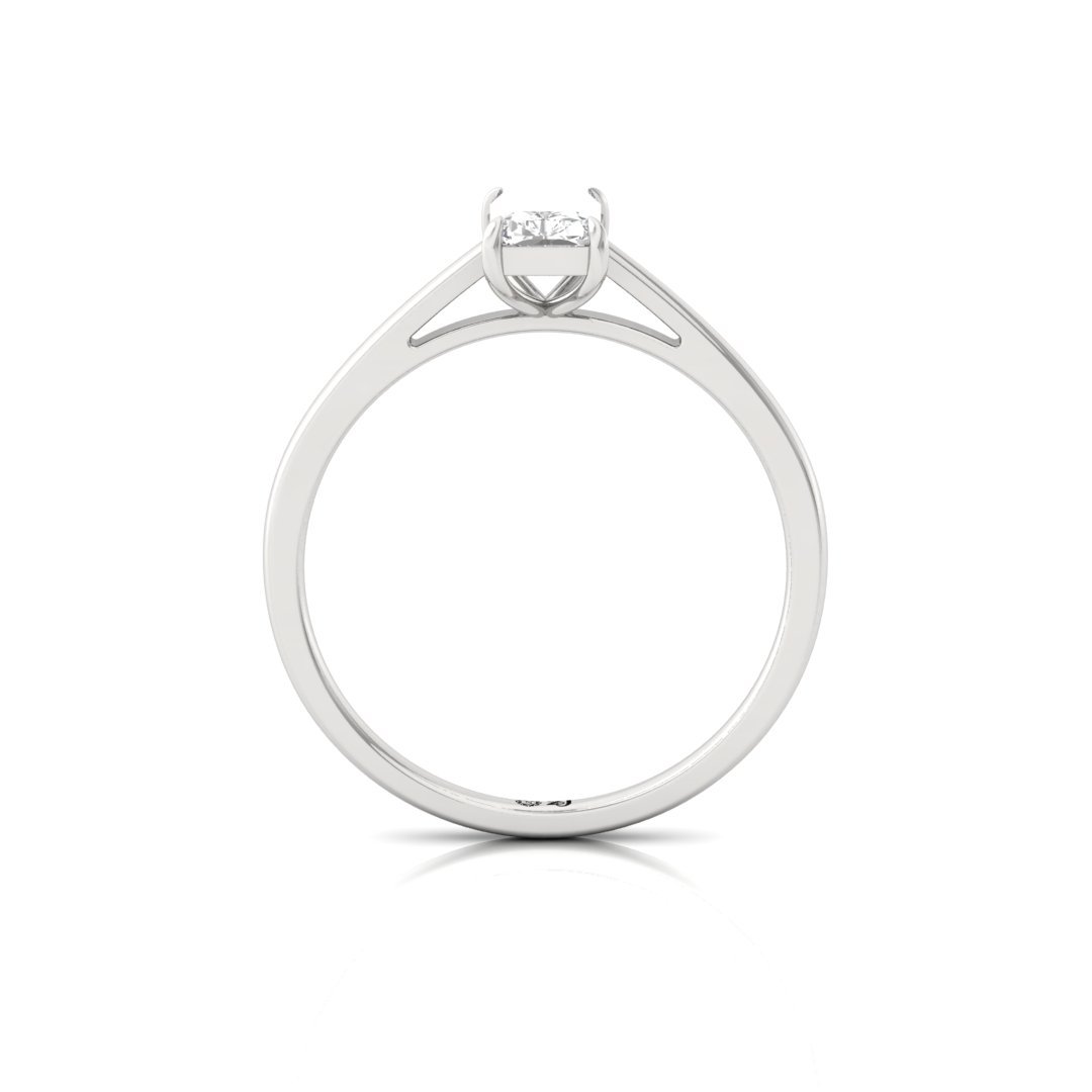 Radiant Cut Diamond Engagement Ring | Elegant Love Solitaire Ring | Lab Grown CVD Diamond | 925 Silver | 10K | 14K | 18K - View 3
