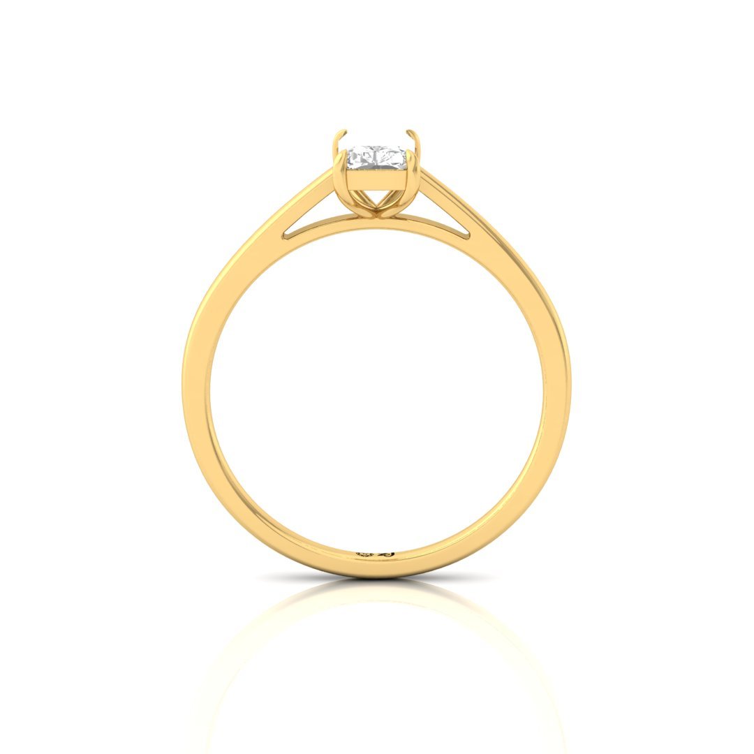 Radiant Cut Diamond Engagement Ring | Elegant Love Solitaire Ring | Lab Grown CVD Diamond | 925 Silver | 10K | 14K | 18K - View 3