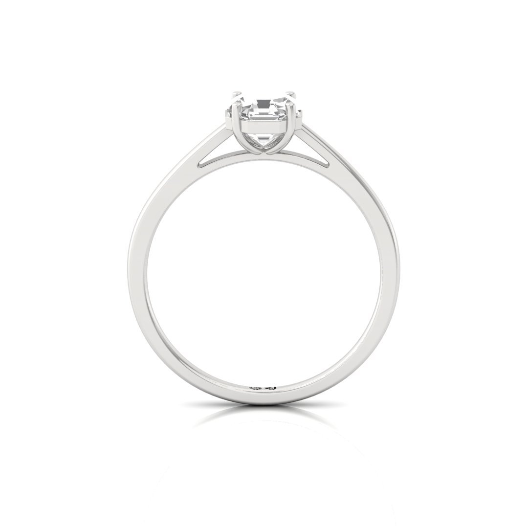 Octagon Cut Diamond Engagement Ring | 0.90 CT Solitaire Promise Ring | Symbol of Eternal Bond | Lab Grown CVD Diamond | 925 Silver | 10K | 14K | 18K - View 3
