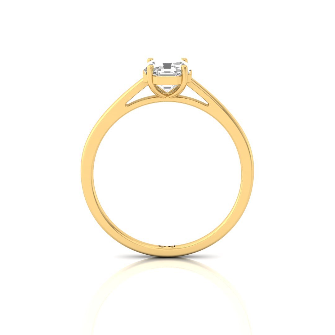 Octagon Cut Diamond Engagement Ring | 0.90 CT Solitaire Promise Ring | Symbol of Eternal Bond | Lab Grown CVD Diamond | 925 Silver | 10K | 14K | 18K - View 3