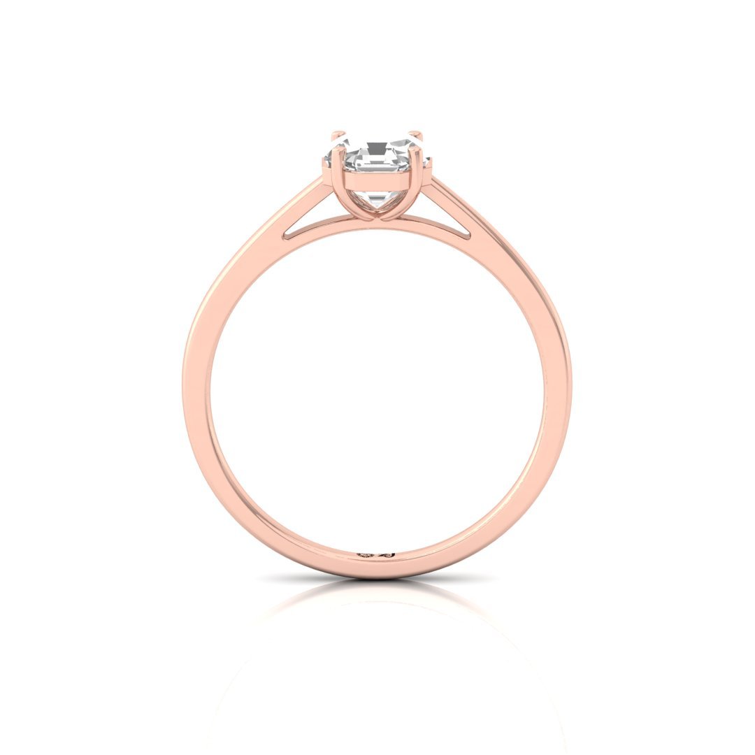 Octagon Cut Diamond Engagement Ring | 0.90 CT Solitaire Promise Ring | Symbol of Eternal Bond | Lab Grown CVD Diamond | 925 Silver | 10K | 14K | 18K - View 3