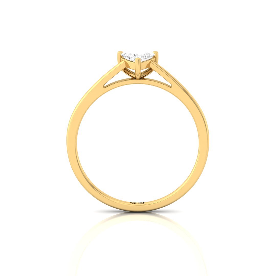 Trillion Cut Diamond Engagement Ring | Modern Lab Grown CVD Solitaire Ring of Strength & Bonding | 925 Silver | 10K | 14K | 18K - View 3