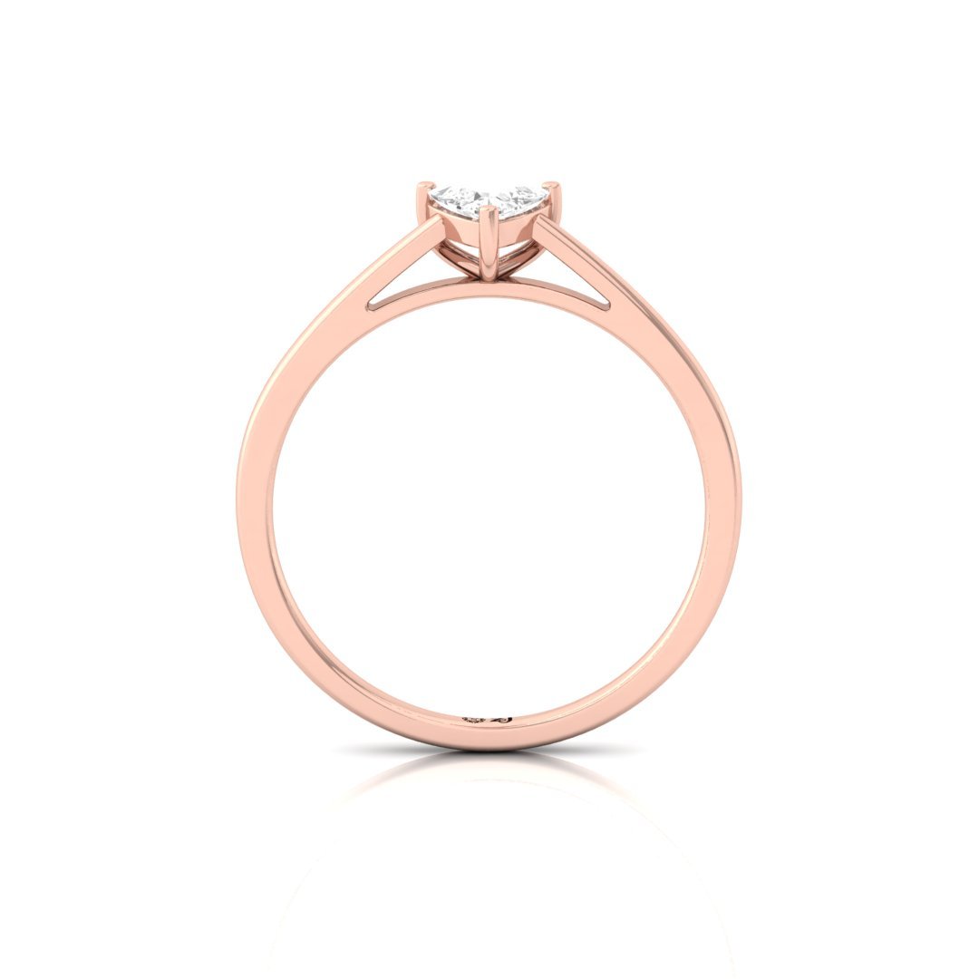 Trillion Cut Diamond Engagement Ring | Modern Lab Grown CVD Solitaire Ring of Strength & Bonding | 925 Silver | 10K | 14K | 18K - View 3