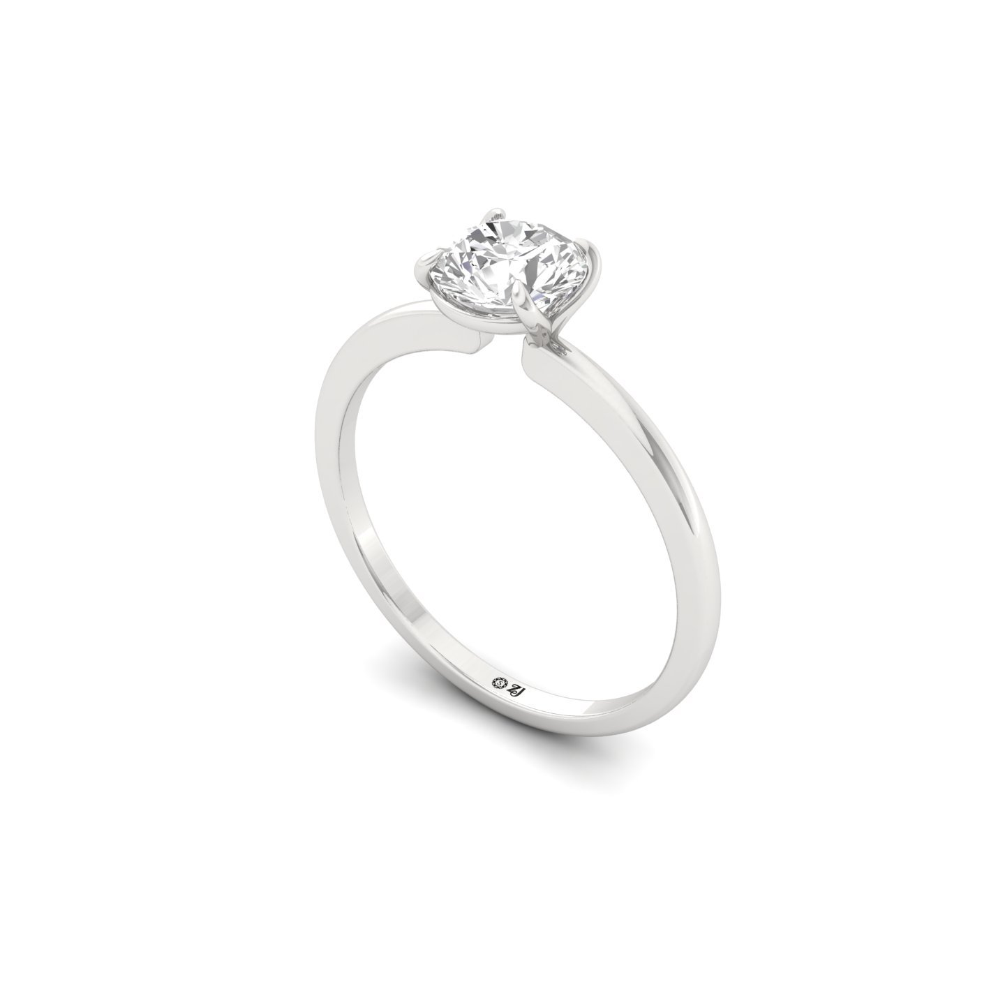 Classic Round Solitaire Diamond Engagement Ring | Lab Grown CVD Diamond | Silver | 10K | 14K | 18K - View 2