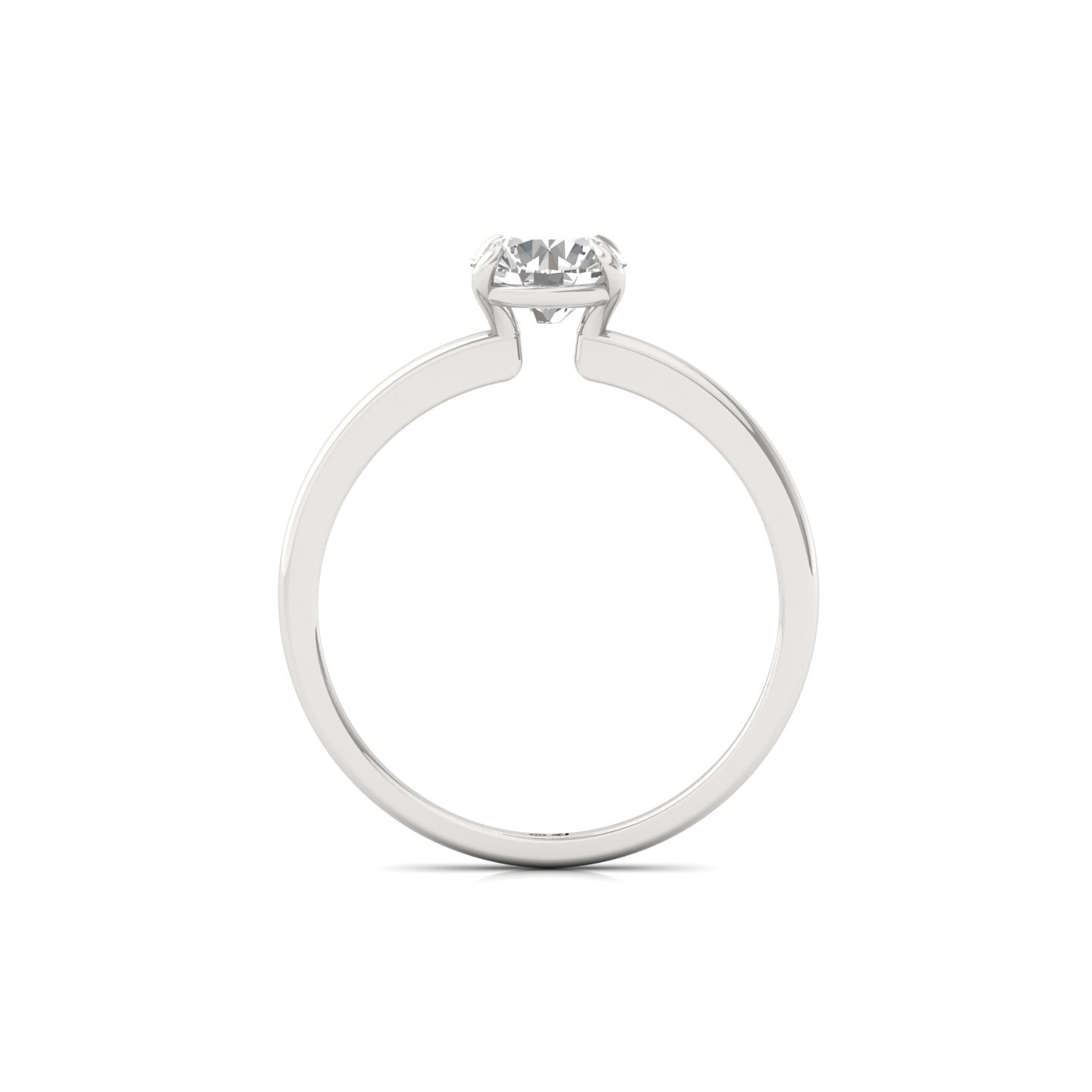 Classic Round Solitaire Diamond Engagement Ring | Lab Grown CVD Diamond | Silver | 10K | 14K | 18K - View 3