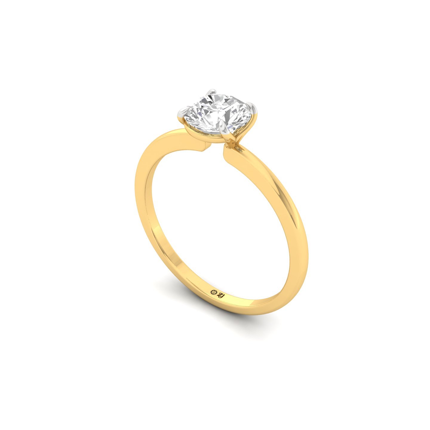 Classic Round Solitaire Diamond Engagement Ring | Lab Grown CVD Diamond | Silver | 10K | 14K | 18K - View 2