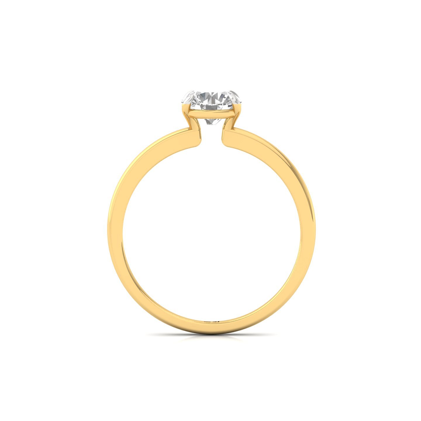 Classic Round Solitaire Diamond Engagement Ring | Lab Grown CVD Diamond | Silver | 10K | 14K | 18K - View 3