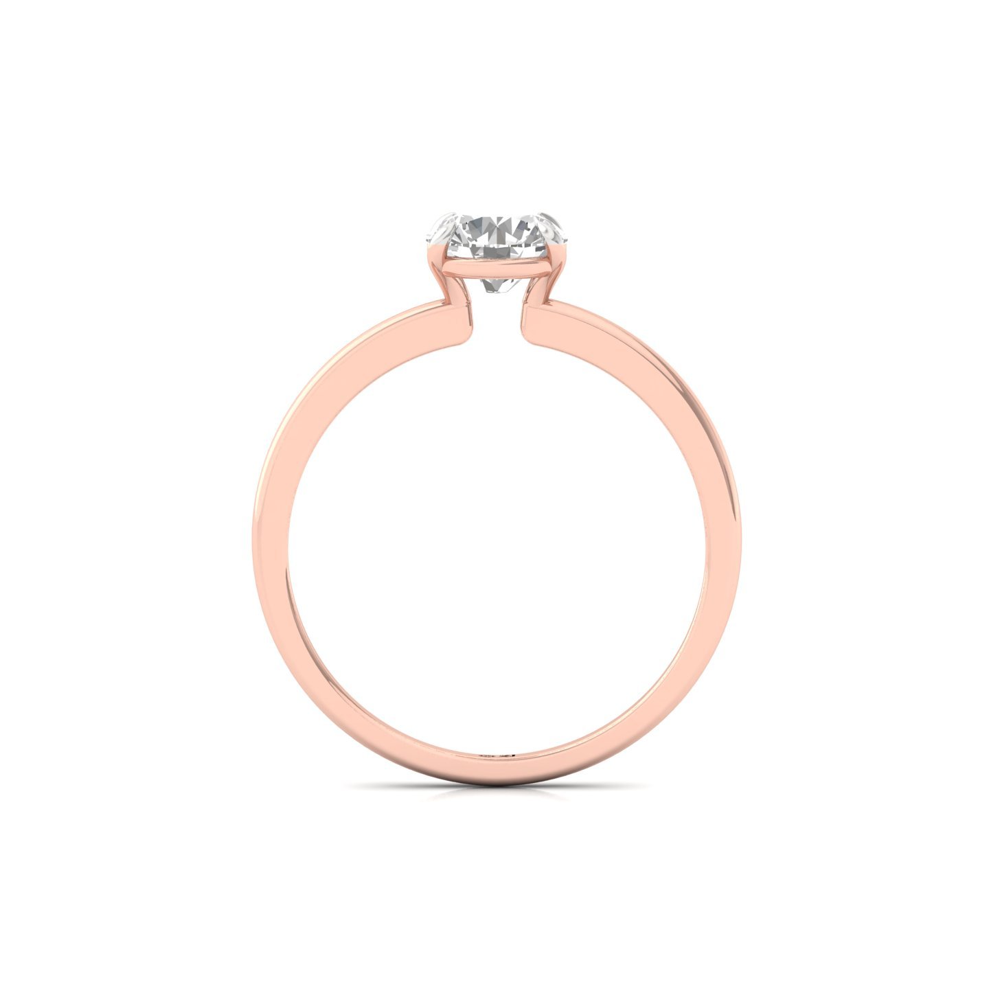 Classic Round Solitaire Diamond Engagement Ring | Lab Grown CVD Diamond | Silver | 10K | 14K | 18K - View 3