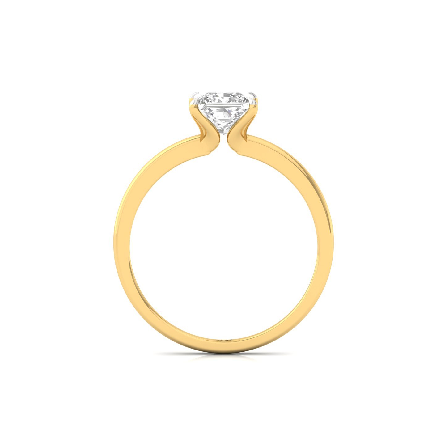 Princess Cut Solitaire Engagement Ring | Lab Grown Diamond | Silver | 10K | 14K | 18K - View 3