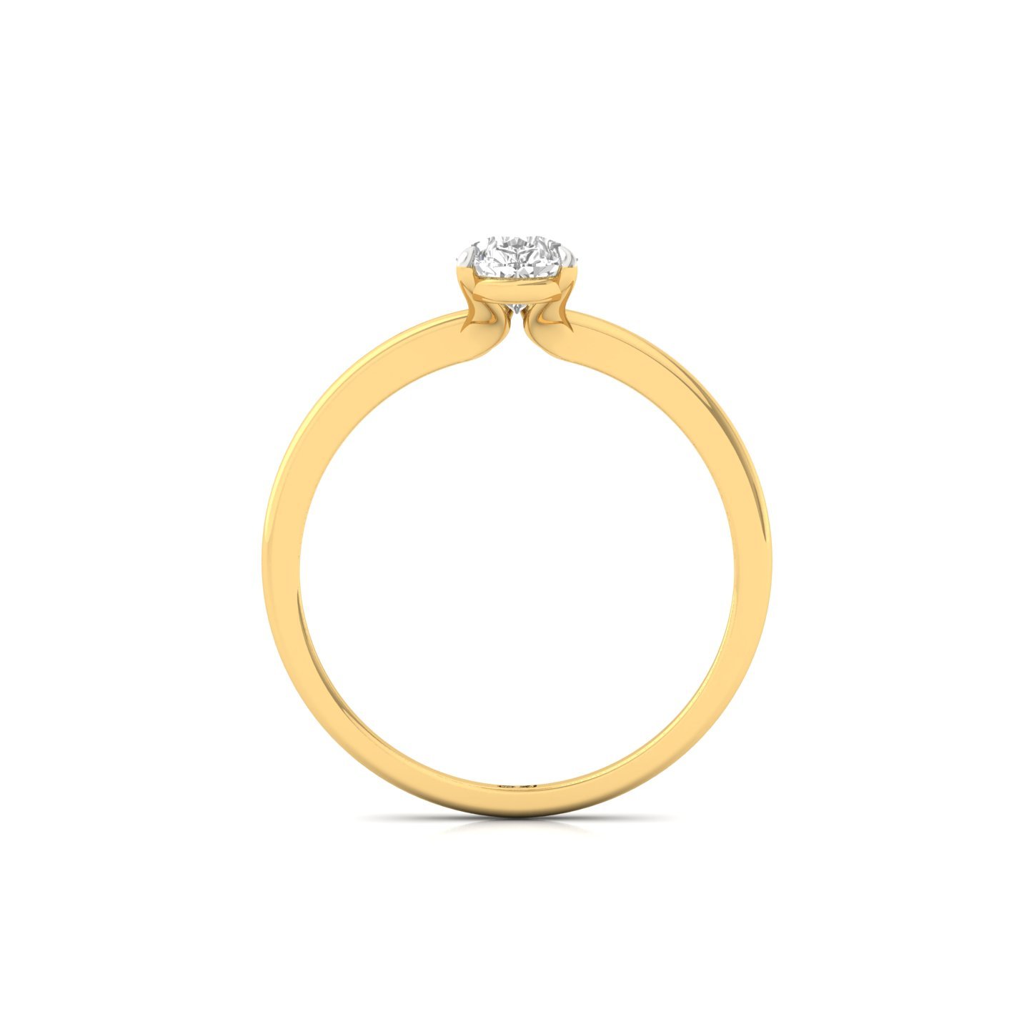 Pear Cut Solitaire Engagement Ring | Lab Grown Diamond | Silver | 10K | 14K | 18K - View 3