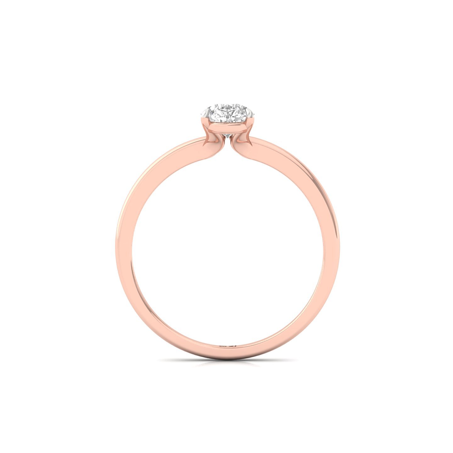 Pear Cut Solitaire Engagement Ring | Lab Grown Diamond | Silver | 10K | 14K | 18K - View 3