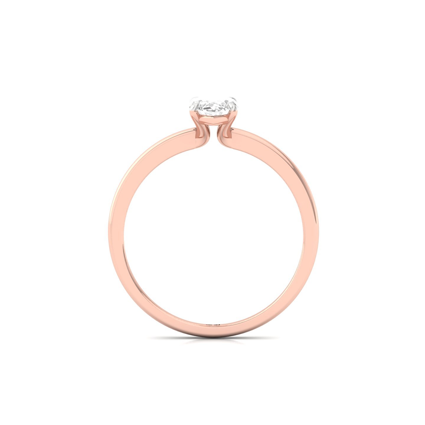 Marquise Cut Solitaire Engagement Ring | Lab Grown Diamond | Silver | 10K | 14K | 18K - View 3