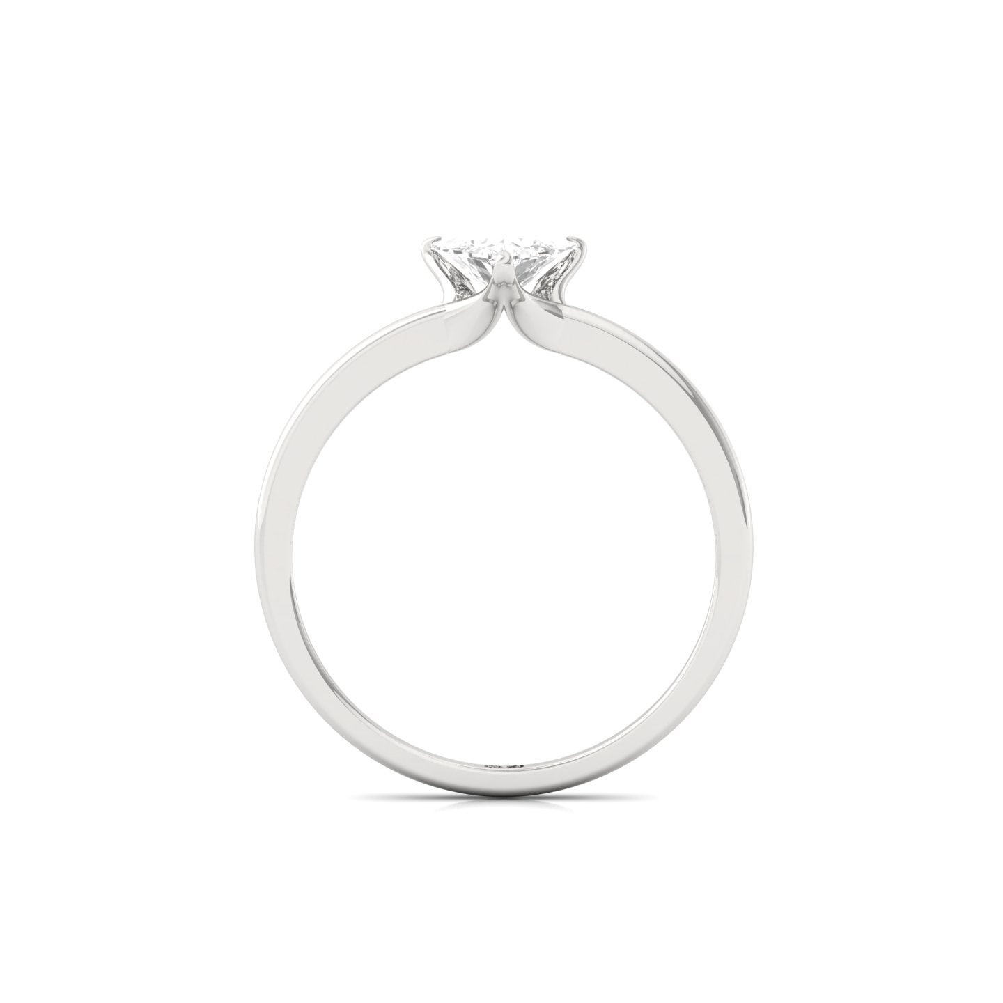Trillion Cut Solitaire Engagement Ring | Lab Grown Diamond | Silver | 10K | 14K | 18K - View 3