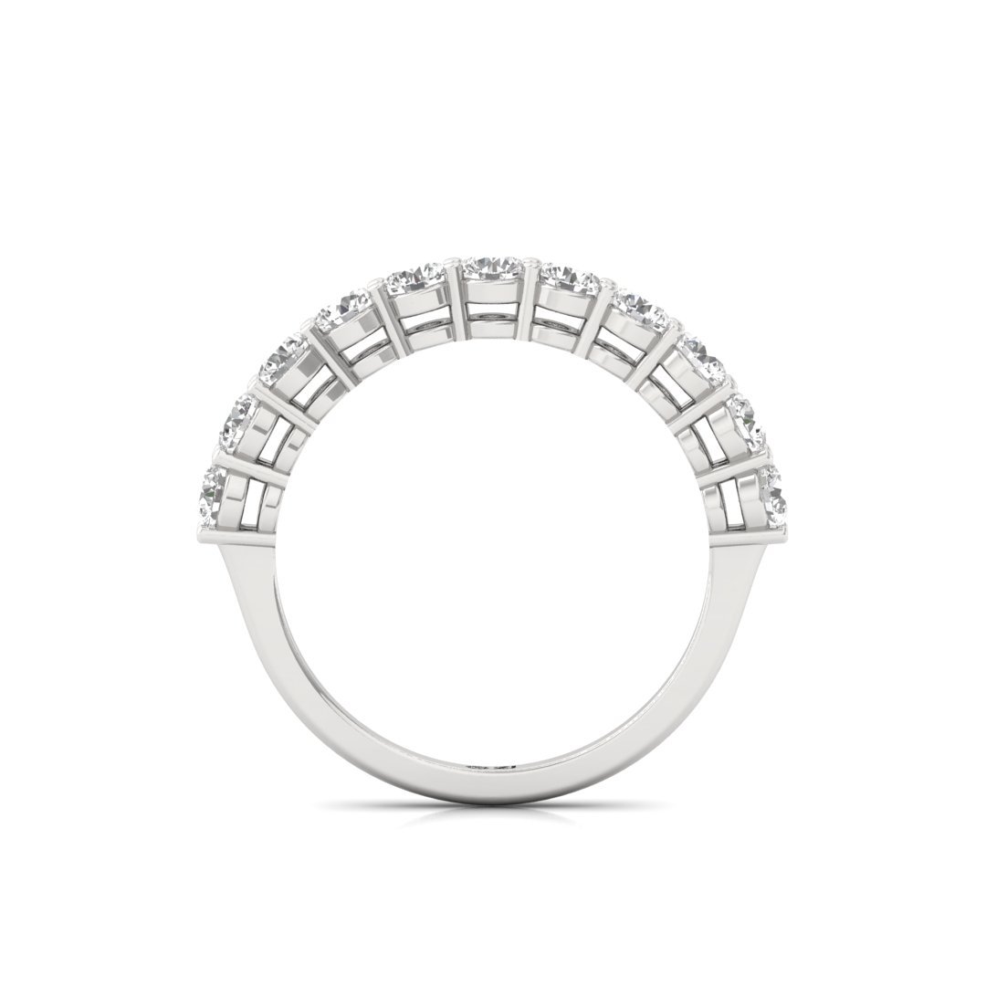 Round Diamond Eternity Band | Lab Grown Diamond | Silver | 10K | 14K | 18K - View 3