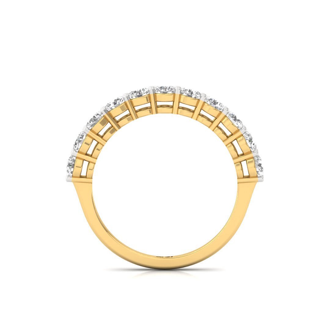 Round Diamond Eternity Band | Lab Grown Diamond | Silver | 10K | 14K | 18K - View 3