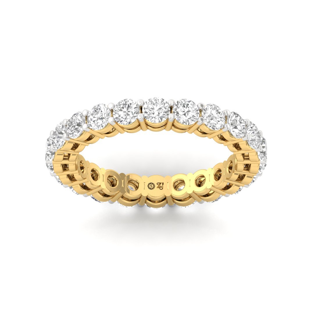 Round Diamond Eternity Band | Lab Grown Diamonds | Silver | 10K | 14K | 18K - Gold Main View