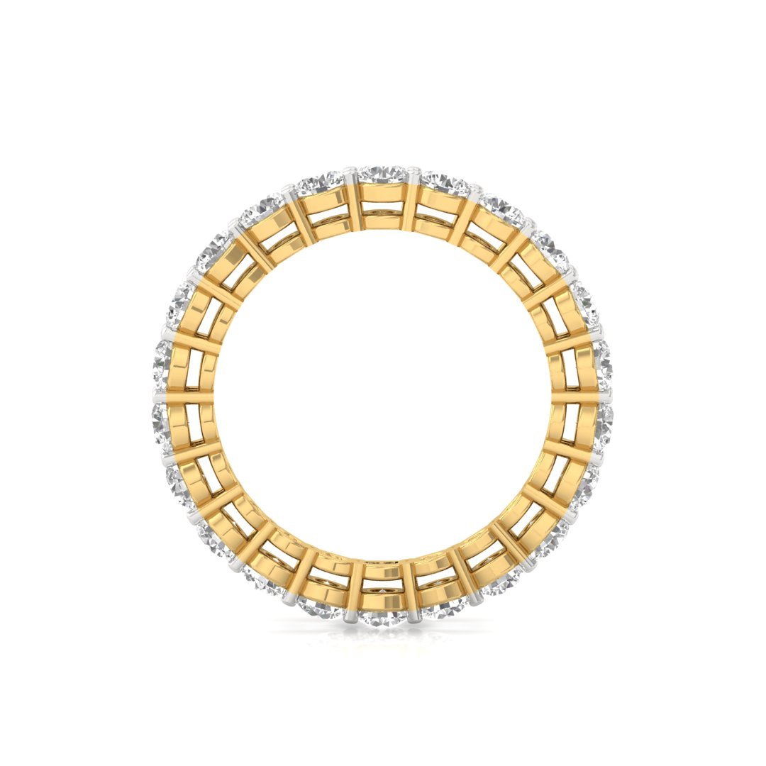 Round Diamond Eternity Band | Lab Grown Diamonds | Silver | 10K | 14K | 18K - View 3