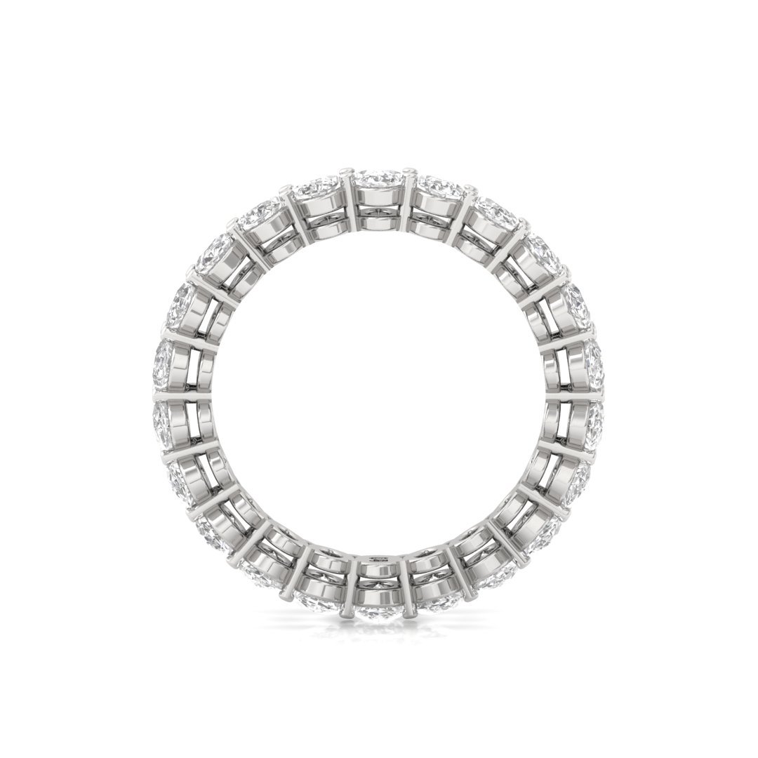 Oval Diamond Full Eternity Band | Lab Grown Diamonds | Silver | 10K | 14K | 18K - View 3