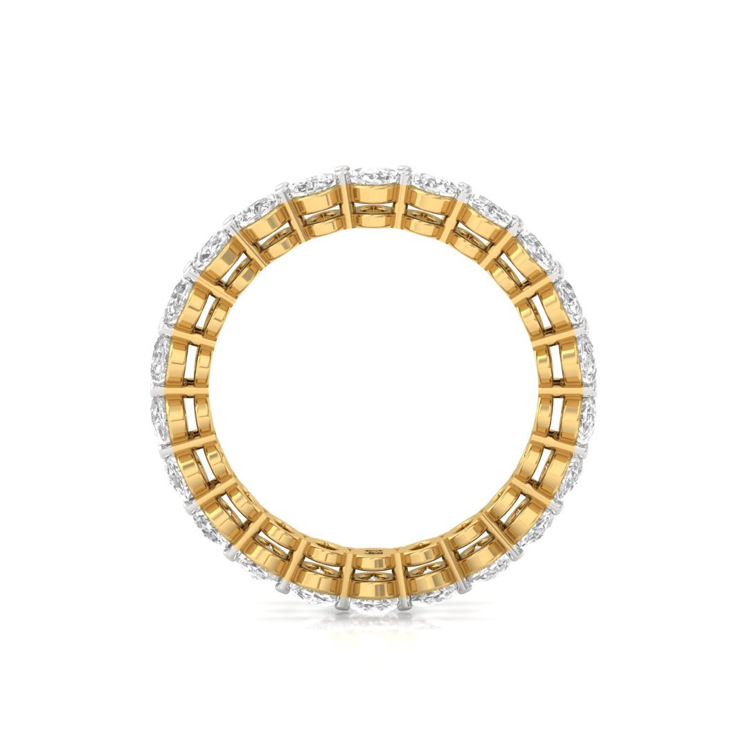 Oval Diamond Full Eternity Band | Lab Grown Diamonds | Silver | 10K | 14K | 18K - View 3