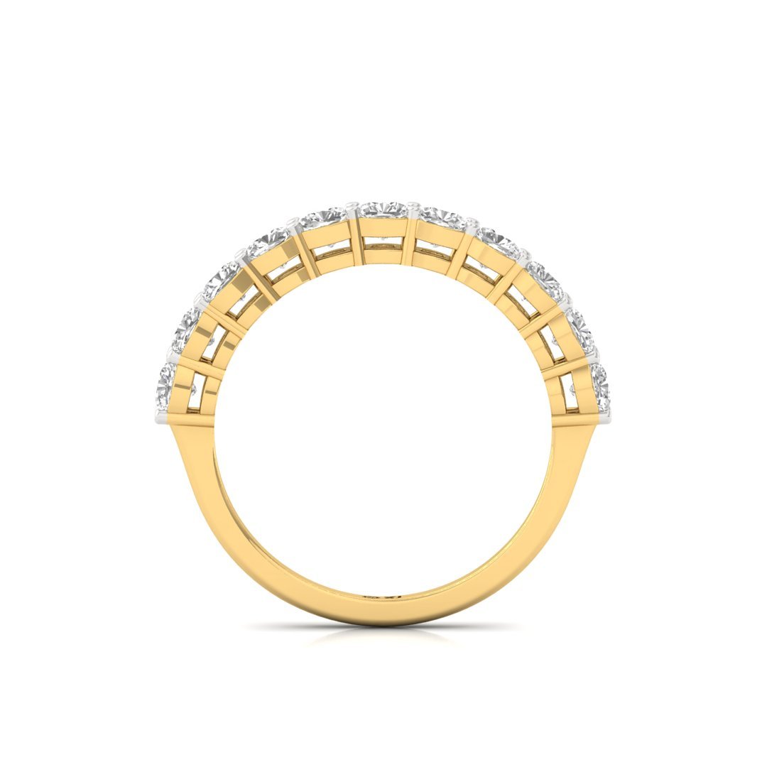 Cushion Cut Diamond Half Eternity Band | Lab Grown Diamonds | Silver | 10K | 14K | 18K - View 3