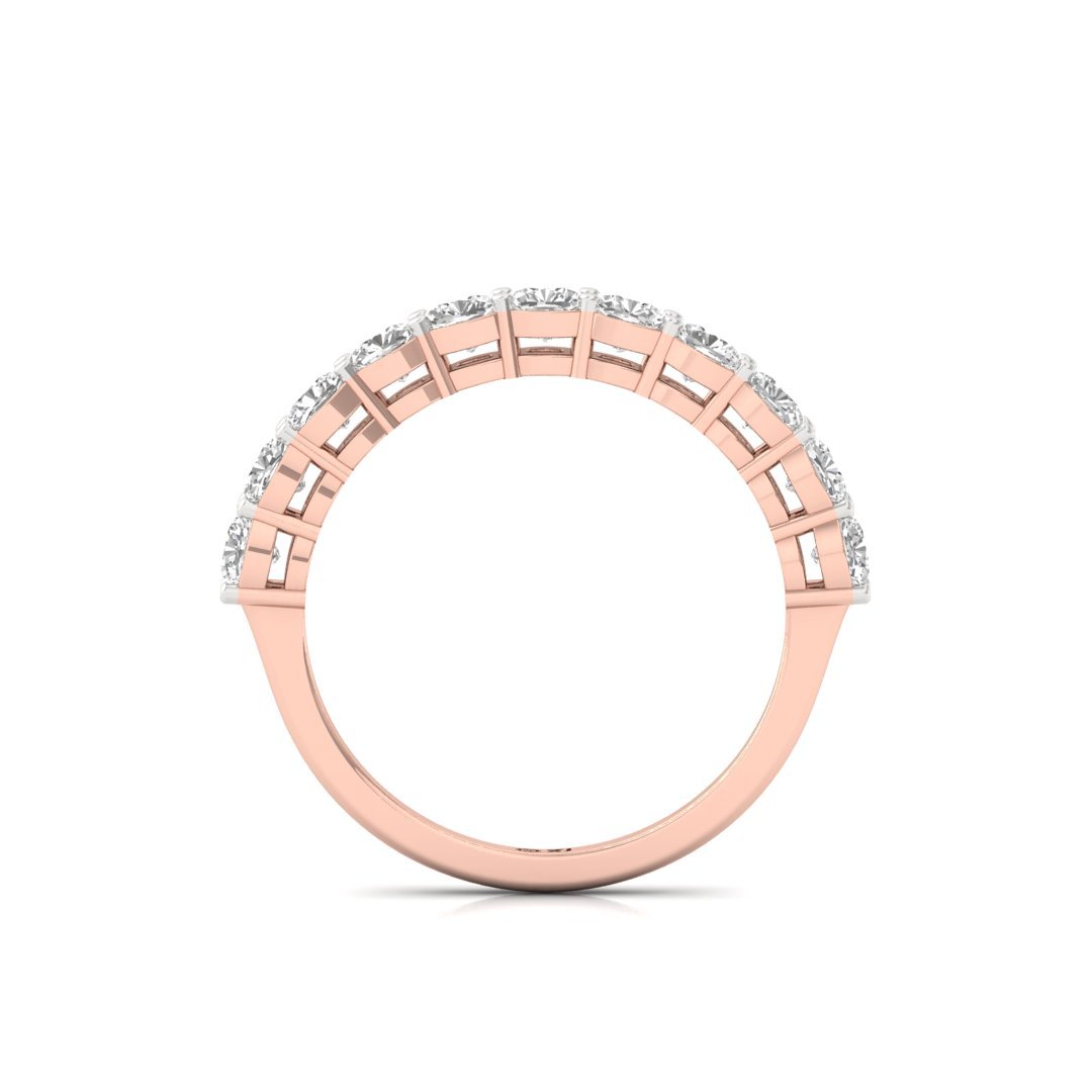 Cushion Cut Diamond Half Eternity Band | Lab Grown Diamonds | Silver | 10K | 14K | 18K - View 3