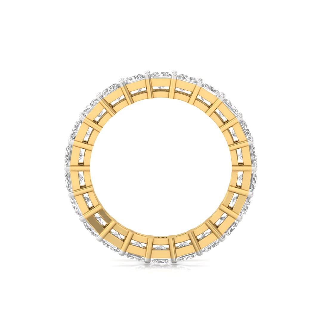 Princess Cut Diamond Full Eternity Band | Lab Grown Diamonds | Silver | 10K | 14K | 18K - View 3