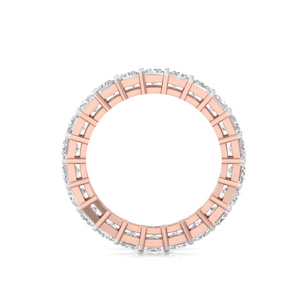 Princess Cut Diamond Full Eternity Band | Lab Grown Diamonds | Silver | 10K | 14K | 18K - View 3