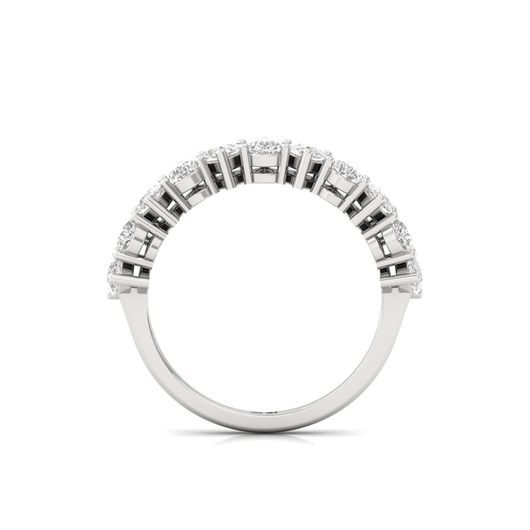Pear Cut Diamond Half Eternity Band | Lab Grown Diamonds | Silver | 10K | 14K | 18K - View 3