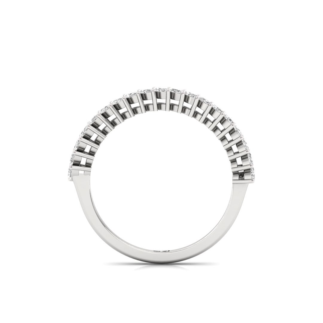 Marquise Cut Half Eternity Band | Lab Grown Diamonds | Silver | 10K | 14K | 18K - View 3