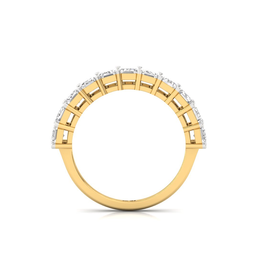 Emerald Cut Eternity Band | Lab Grown Diamond Ring | Silver | 10K | 14K | 18K - View 3