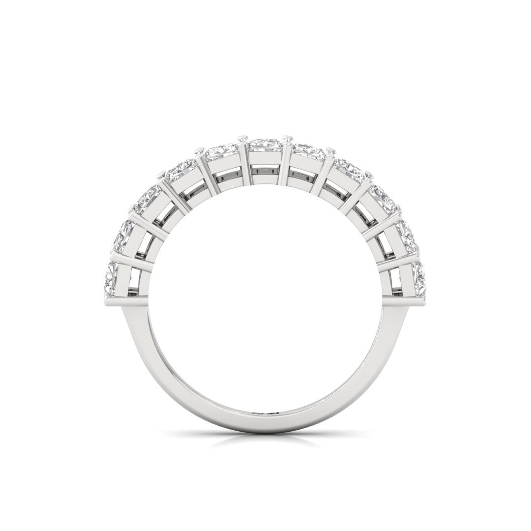 Radiant Cut Diamond Eternity Band | Lab Grown Diamonds | Silver | 10K | 14K | 18K - View 3