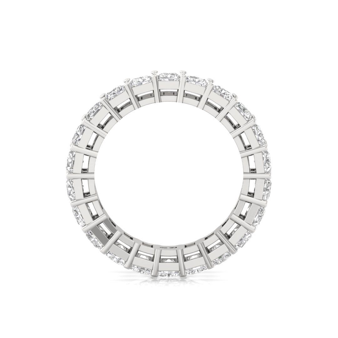 Radiant Cut Diamond Eternity Band Full Eternity Band| Lab Grown Diamonds | Silver | 10K | 14K | 18K - View 3