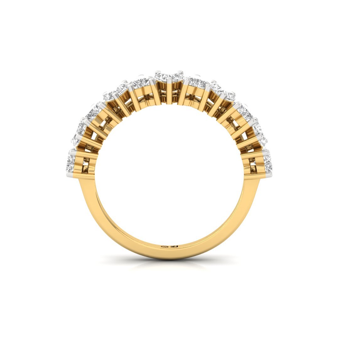 Heart Cut Diamond Eternity Band | Lab Grown Diamonds | Silver | 10K | 14K | 18K - View 3