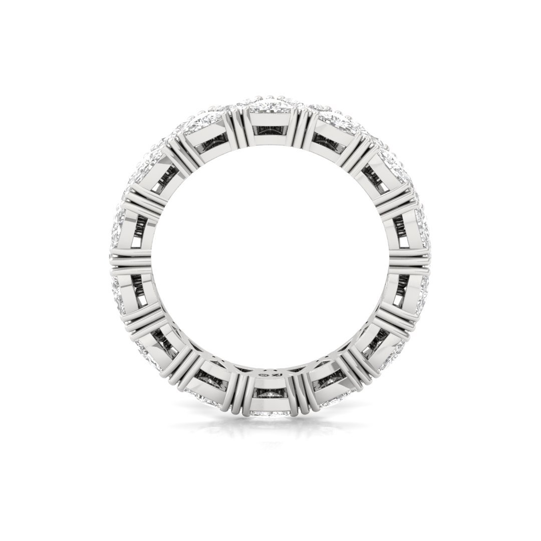 Trillion Curved Diamond Eternity Band | Lab Grown Diamonds | Silver | 10K | 14K | 18K - View 3